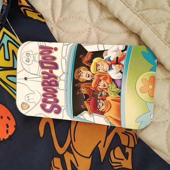 Scooby-Doo Novelty Scrub Top V-Neck, Short Sleeve Top Size S Navy NWT - Picture 5 of 8